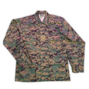 Woodland digital Camo BDU Shirt Uniform Military SMALL Fatigue Jacket Top